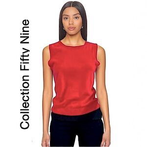 COLLECTION FIFTY NINE.EUC. Gorgeous 100% CASHMERE sleeveless sweater.Medium
